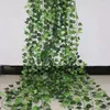 Dekorative Blumen 1 Stück 2,4 m künstliches Efeublatt kreativ Simulieren grüne Rebe Girlande Einfacher lebensechter DIY -Kranz