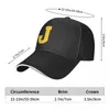Bola de bola alfabeto letra amarilla Sport J de béisbol de gama alta para mujeres Coquette Leisure Snapback Cap Mens 2024 Dad Hats