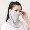 Écharpes Masque en soie masque unisexe couvre de cou extérieur couverture de la protection UV respirant sport sport proof bib femme