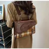 Sac à cordon Fanchila Vintage Women's Sac British Style grande capacité jk uniforme étudiant messager étudiant Mochilas Para Mujer