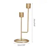 Candle Holders Double Slots Candlestick Metal Taper Home Decor For Wedding Party Dinner Table Christmas Decoration