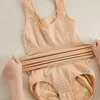 Frauen Shaper ein Stück Frauen Körper Shapewear Bauchkontrolle Bodyuit Forming Korsett Vollschaper mit Schrittschnalle Plus Größe Unterwäsche