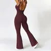 Woman Gym tendit la mode Suit sport sans couture avec pantalon fustile un morceau de yoga danse féminin de fitness sportiel 240425