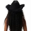 Boeretas Fashion Women Costume Party Coslay Accesorio de vaquero Sequin Cowgirl Sombreros Sombrero Bachelorette Headwear