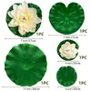 Decoratieve bloemen 5 -stks kunstmatige lotus realistisch water zwevend schuim lotussen nep lelie pad home tuin patio vijver decor.