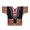 Vêtements ethniques Cotton Africain Traditional Imprimer à manches courtes Dashiki pour hommes 2024 Design de mode