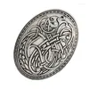 Broches Scandinavische wolf gesneden rune broche etnische totems badge cosplay corsage sieraden
