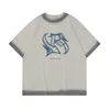 WXWOVDY 24SS Style krótkie rękawowe T-shirt czyste bawełniane męskie rękaw