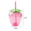 500 ml Kawaii Strawberry Water Bottle Summer Söt halm Julmjölk Kaffer Juice Drinkware 240422