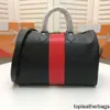 Luis vintage lvvl lvse torebki lvse plecione TOTE Najlepsza jakość mężczyzn Stripe Duffel Bagaż torebka na ramiona torebki krzyżowe oryginalne skórzane kręgle mody twarde