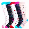 Chaussettes hosiery 58 styles de compression chaussettes de compression femme médicale bassages 20-30 mmhg œdème diabète Varicose Veines Running Compression Choques Y240504