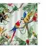 Duschgardiner tropiska fåglar gardin för badrum