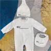 Combinaison de naissance à naissance bébé fille bébé boy-garçon marque marque nouveau-né ensemble de vêtements alphabet combinaison saut