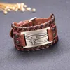 Charm Armbänder Dawapara Auge des Horus -Lederarmbandes Wicca Antike ägyptische Amulett Gothic Armband für Männer Frauen Geschenk