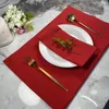 Serwetka stołowa 4pcs stały kolor lniany serwetki 40x40cm koktajle koktajle umywalne obiad wielokrotnego użytku na przyjęcie weselne