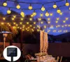 5 м 10 м солнечная лампа Хрустальный шарик Глобус Водонепроницаемый светодиодный светодиодный лампочка сад в саду рождественский декор. Наружный солнечный свет гирлянда Y204977788