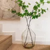 Vazen glas groot voor decor cachepot bloemen tafel decoraties kantoor huisdecoratie (15.35x5.2x2.17 in) decoratieve vaas