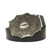 Western cowboyliemen voor mannen vintage lederen riem mannen met retro riemgesp -metalen herenaccessoires voor jeans 247s