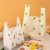 Сумки для хранения пластиковые ресторан на вынос пачки пакеты десерты торт еда одноразовая утолщение упаковки для покупки сумочка ручка одежды