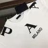 Camiseta de diseñador de camisetas para hombres de lujo camisetas negras con letra impresa