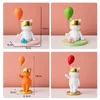 Objets décoratifs figurines dessin animé ballon ours de téléphone stand résine charmes mignonne miniatures accessoires de décoration de maison salon t240505
