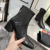 Chanelllies高品質の足首チャンネルブーツデザイナーシューズレザーヒールブーツファッション女性冬のブーツセクシーな女性靴fdgdfgg
