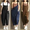 Fashion Women Girls Losse Solid Jumpsuit Riem Harembroek Dames Algemene broek Casual Playsuits Plus Size S-5XL 240429