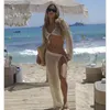 Couverture tricotée sexy voir à travers les bikinis couverture de plage d'été
