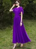 Abiti per feste donne Summer Purple Chiffon Dress Fashi