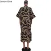 Frauen Strick Zitronen Gina Frauen Mode Leoparden Halbschlärm Pullover 2024 STRASSWEISEN AUTUMN Open Stitch Long Maxi Jumpers Strickjacken