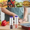 21 pcs électrique Moulin à poivre en acier inoxydable Gravity Shaker Salt Grinder Set Spice Mills Kitchen Grinding Tool 240429