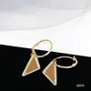 Glanzende diamanten driehoek charme oorbellen Designer Letter Crystal Pendant Studs Women Rhinestones Oordelrup Gift 262O