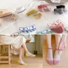 Frauen Socken kreativer Glas Seidenkristall transparente kühle Damen Kurzer Mode Elastizität Ultradünnen Socken Frühling Sommer