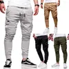 Men's Pants 2024 Spring Autumn Elastic Waist Pockets Drawstring Pencil Man Fashion Motion Comfortable All-match Running Trousers