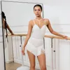 Stage Wear Women'S Latin Dance Clothing Backless Suspender With Chest Pad Tops Professional Training Suit Cha Practice Xh147