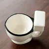 Muggar 230 ml porslin kaffekopp personlighet toalett nyhet keramisk mugg med handtag te mjölkglass roliga gåvor