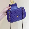 Bolsa de mensajero pequeño de 21 cm Lambsking Bag Designer Mujer Mirror Cadena Bolso de la cadena Bolso de bolso de diseño de alta calidad con caja C441
