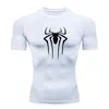 Camisa de compressão Men Fitness Gym Super Hero Sport Running Tshirt Rashgard Tops Tee Rápida Manga curta seca para 240416