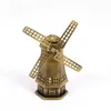 Dekorative Objekte Figuren Bronzern Highlighter Antike Bronze Holländische Windmühle Statue Metalleinrichtung Artikel Holland Windmill Figurinehome Office Deskto