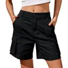 Damen-Shorts Sommer Cargo Womens Fashion Ladies Elastic High Taille Hosen Streetwear Weitbein übergroße einfache Unisex-Hosen