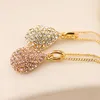 Anhänger Halskette Koreanische Mode Bijoux Frauen Schmuck Vintage Gold Farbe Wassertropfen Halskette für Crystal Colgante Mujer