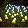 Dekoracje LED Outdoor Solar Grzybe światła Wodoodporna krajobraz Świąteczny Garland Fairy String Lampa na podwórze Lawn Ogród Dekoracja patio
