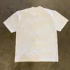 Leichte Luxus -Modemarke Brand American Retro Clover Ice Cream Print Grafik T -Shirt für Herrenkleidung und Frauen übergroße T -Shirt 240423