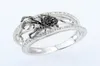 S983 Modeschmuck schwarzer Spinnenring Zirkon Diamantringe5143661