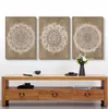 Allpaper Mandala Boho Wandkunst Canvas Malerei Poster Print Brown für rustikale Schlafzimmer Büro Wohnheimdekorbilder Badezimmer Geometrie J240505