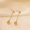 Orecchini penzolanti semplici gocce sottili eleganti per le donne adorabili perle golden perforare la catena della linea di orecchie eleganti per orecchie carini