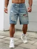 Modeheren gescheurd korte jeans merk kleding Bermuda zomer katoen shorts ademende denim streetwear shorts man 240429