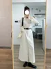 Рабочие платья корейская щель длинные грузовые юбки для женщин мода стимпанк harajuku Лето Фалда Корейская юбка с высокой талией с поясом с двумя кусочками