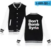 Мужские толстовины новейшие Don Bomb T Syrian Print Fashion Hip Hop Baseball Jacket Мужские женщины повседневные куртки с длинным рукавом