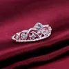 Cluster -Ringe edel für Hochzeits Frauen Mode 925 Sterling Silber Schmuck Zauber beliebte kostenlose Versandfabrik Preis R601 H240504